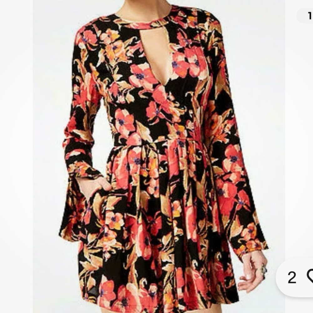 Free People Tegan Floral Minidress Size